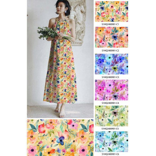 2024 New Designs Good Quality Digital Print Woevn Fabric