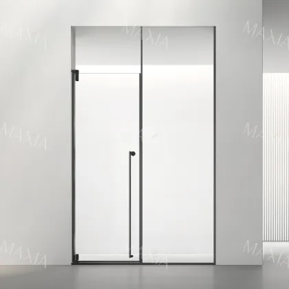 Minimalist pivot shower enclosure