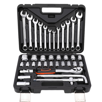 Black & Blue 38-Piece Socket Auto Repair Tool Box Set with Speeder Bar