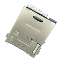 SIM-serie 10-pins connector met een hoogte van 1,85 mm