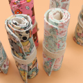 Seamiart Canvas Pencil Roll Wrap Pen Bag Pencil Roll Up Pencil Case Holder Χρωματισμένη εκτύπωση για προμήθειες τέχνης σκίτσου