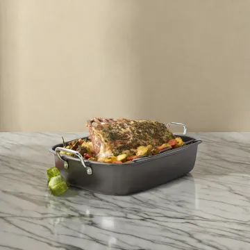 Hot sale commercial baking pan duck rcarbon steel oaster  pan with chicken roaster rack for kitchen