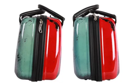 HX-HZX005 tree pattern dumpling type 15 inches ABS+PC portable makeup bags with shoulder tape