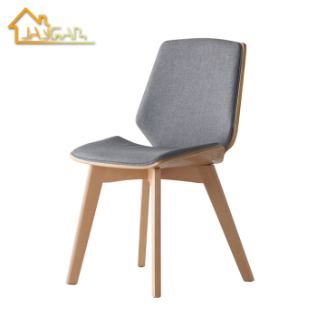 Wholesale Comfy Bentwood Dining Chairs with Fabric Linen Upholstery