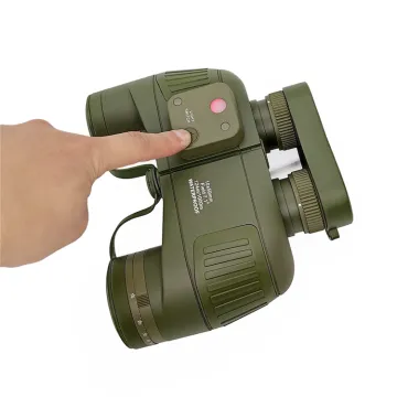 7x50 Waterproof Fogproof Rangefinder Compass Green Porro Binoculars