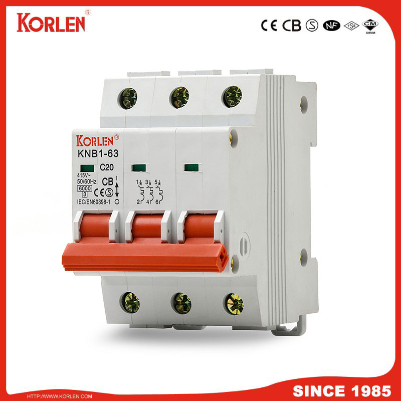 Miniature Circuit Breaker 4.5KA 63A 4P with NF