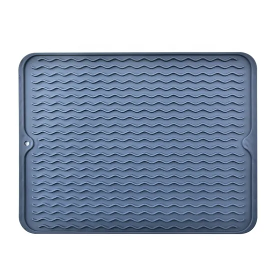 Non-Slip Silicone Draining Dish Mat: Perfect Drain and Dry Solution for Kitchen, Shower, and Fruit Preservation