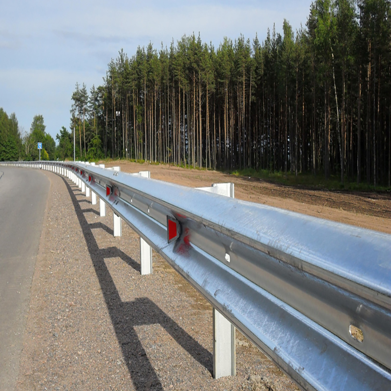 W beam highway guardrail roadside safety  barrier