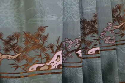 Peacock Blue Horse Face Skirt for Women