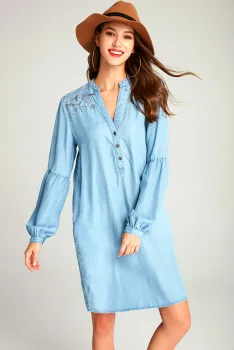 LADIES TENCEL DENIM DRESSES