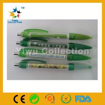 click plastic ballpen,cheap customized banner pen with rope,pen with banner promotional