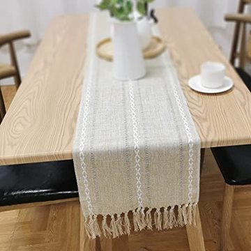 Affordable Farmhouse Style Retro Christmas Knitted Dining Table Runners for Hotels and Home Decor