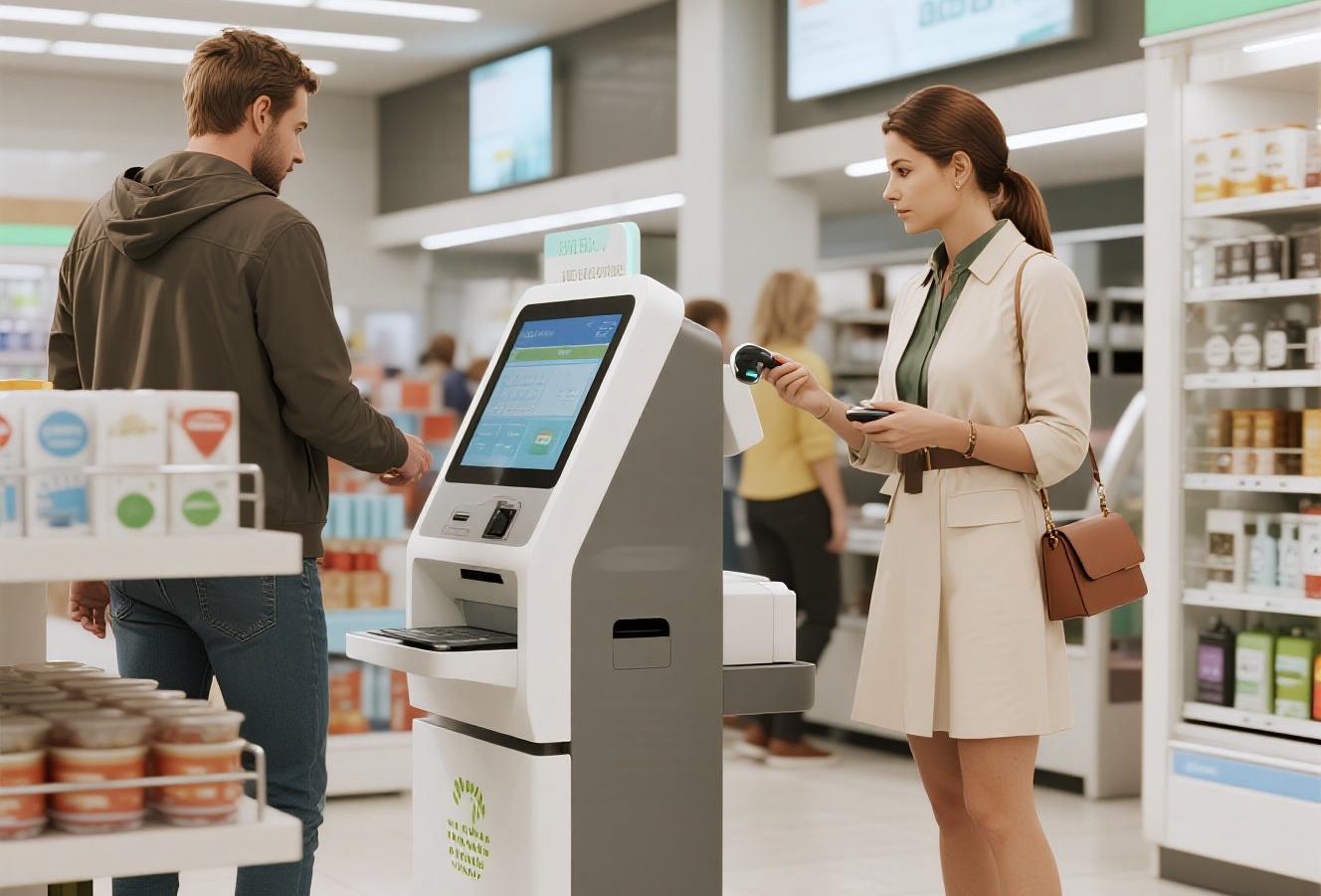 jimeng-2025-07-29-9818-A sleek, modern self-service kiosk in a ...