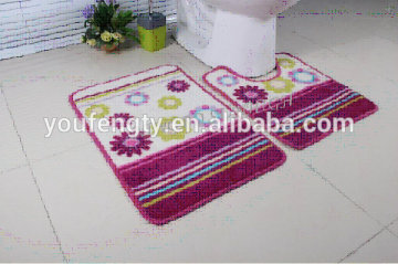 Washable rug set /3 pieces bath rug set /bath rug sets