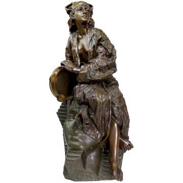 Classical Bronze Sculptures Set with Mythological Figure