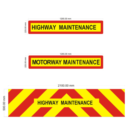 "HIGHWAY MAINTENANCE"."MOTORWAY MAINTENCEAN"sign