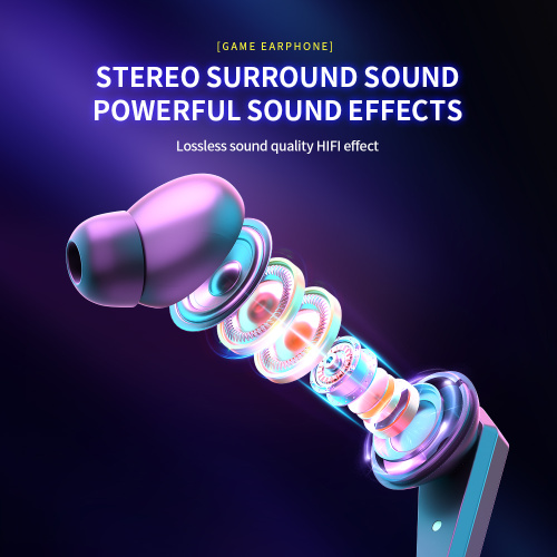 Cool Appearance TWS Wireless Earbuds for Gaming
