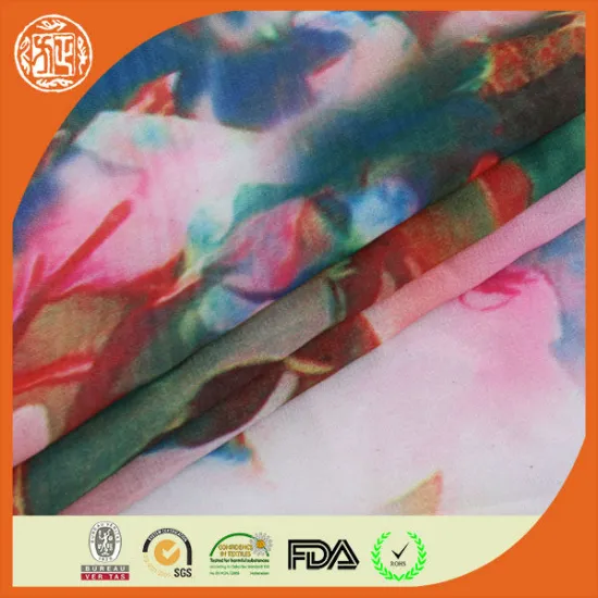 Hot sale new designed floral print chiffon fabric