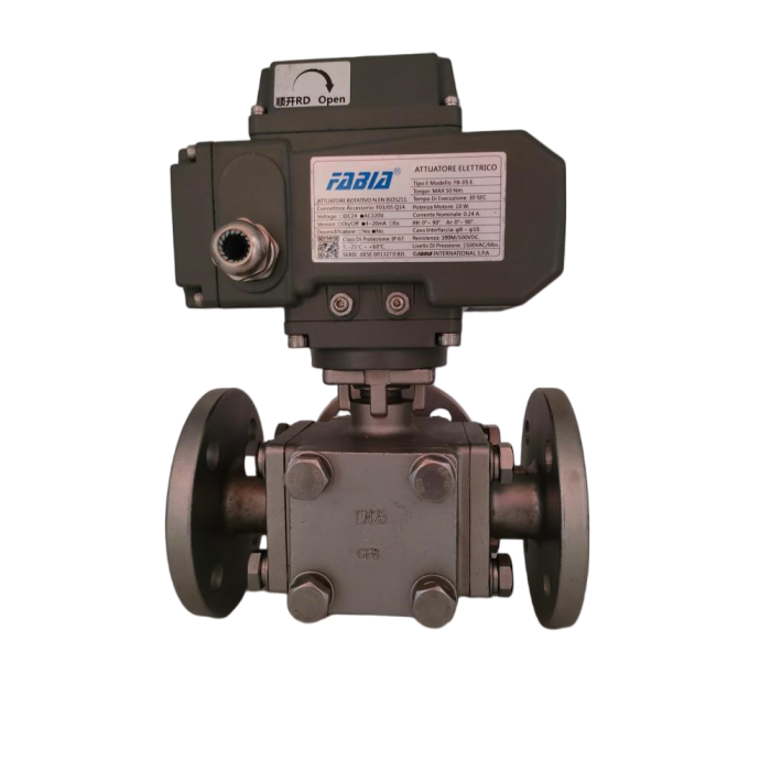 Van bi mặt bích ba mảnh điện