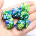 7pcs set Dichromatic D4 D6 D8 D10 D12 D20 Polyhedral Dices Numbers Dials Desktop Multi Sides Dice For Board Game