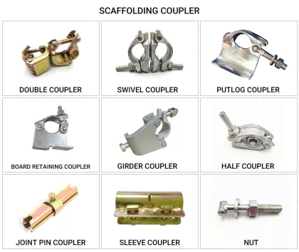 BS1139 & EN74 Compliant Scaffold Tube Couplers: Galvanized Pipe Fittings, Forged & Pressed Scaffolding Limpet Clamps