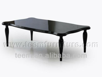 2015 LSE new classic style furniture high glossy mdf stainless steel coffee table LS-845A