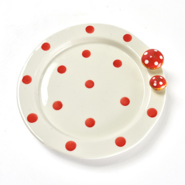 Decoration 3D Mushroom Tableware Ceramic Dinner Set