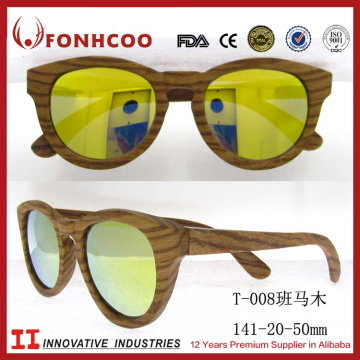 FONHCOO China Custom Luxury Hand Polished 100% Real Wooden Sunglasses For Gift