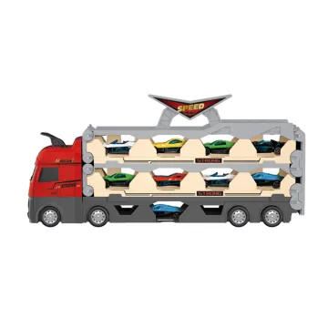 207cm Catapult 6pcs Ejection Alloy Car Deformation Folding Truck Car Set Storage Toy