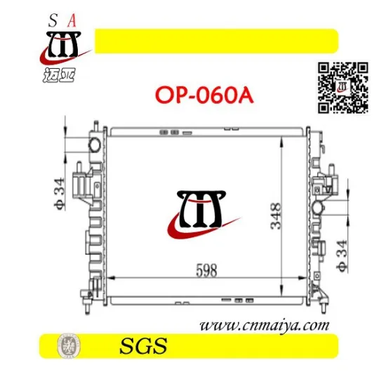 1300259 autoparts of aluminum radiator