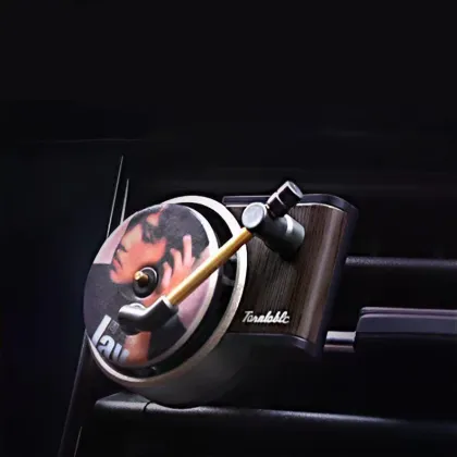 Car Aromatherapy: Enhance Your Driving Experience with Mini Retro Turntable Phonograph Record Player Air Freshener and Diffuser