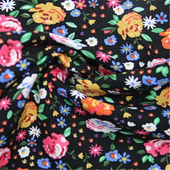 Floral Dress Short Sleeve With Rayon Plain Fabric