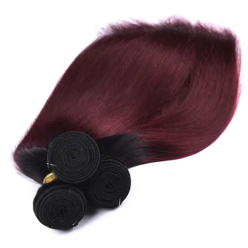 Pre Colored 1b/99j Hair Weave Bundles Cuticle Aligned Peruvian Remy 1b/99j 27 30 33 613 Blonde Ombre Double Weft Hair Bundles