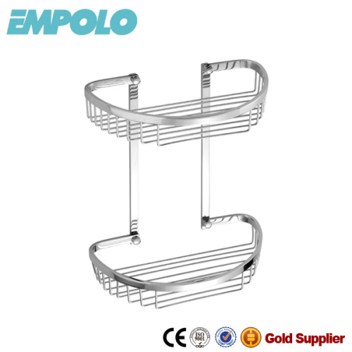 2014 New Design Double Brass Bathroom Basket 601-2