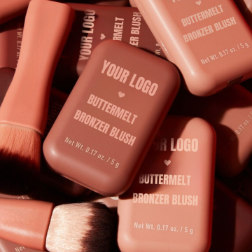 Talc-Free Vegan Natural Long-Lasting Blush and Bronzer Private Label Makeup Palette