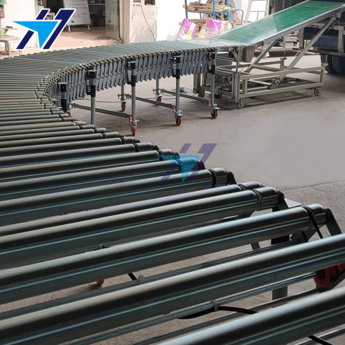 Power telescopic drum conveying line