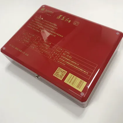 Red Tea Gift Box Wood Tea Storage Case
