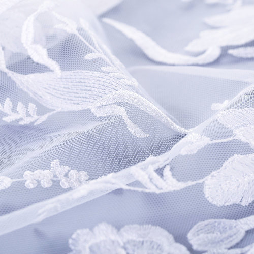 High Quality White Flower Lace Fabric