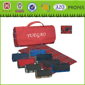 Briefcase design foldable fleece waterproof picnic mat