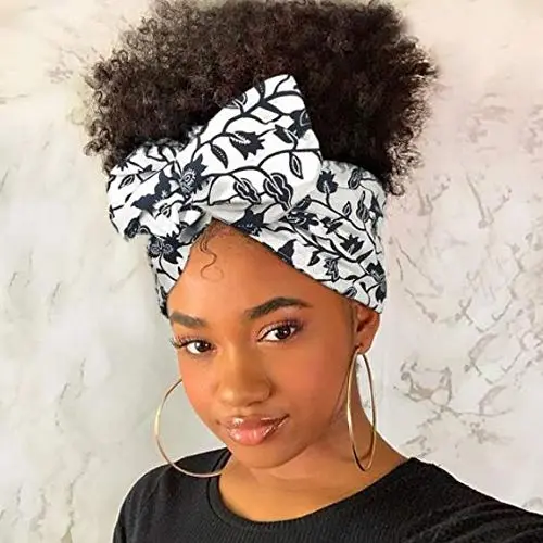 Hot Selling Short Afro Curly Head Wrap Wig Synthetic Short Black Curly Head-Wrap Wigs for Black Women