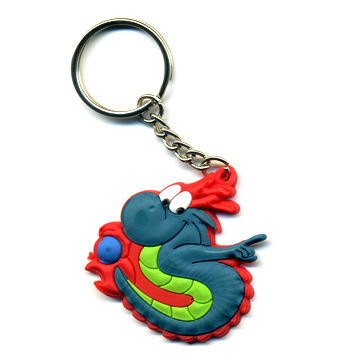 Soft PVC keychain, customized designs are accepted