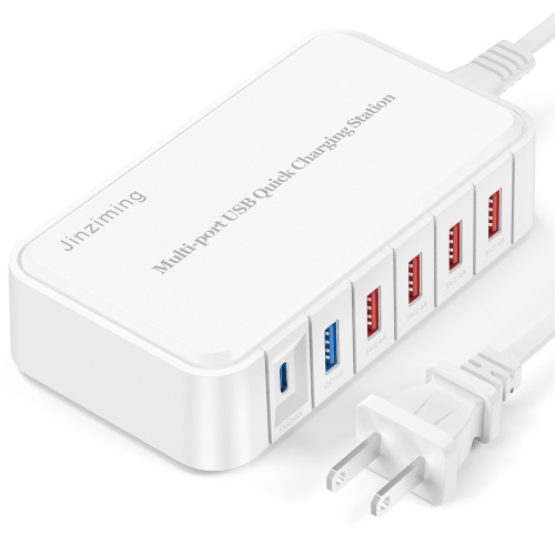 Station de charge USB de bureau multi-portable à 6 ports