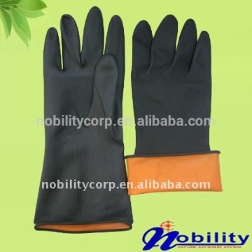 SUN brand 31-35cm Black Latex glove Long Sleeve Industrial latex gloves