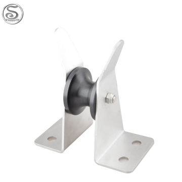 Stainless Steel Boat Anchor Roller Platform Bow Roller 6\" x 1-3/4, Roller Size 2-1/2\"x1-3/4 - Fixed Marine Yacht Docking