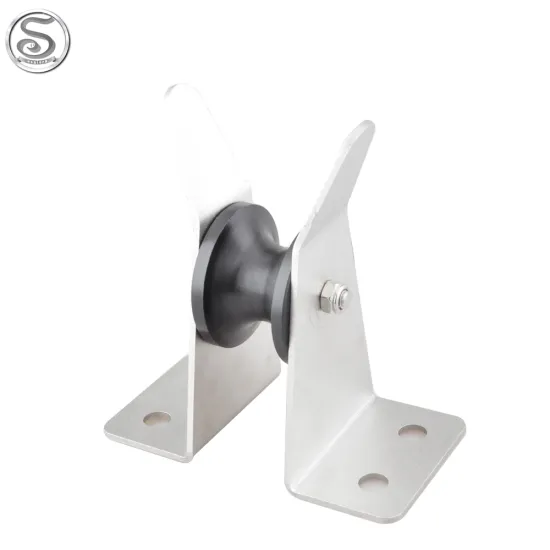 Stainless Steel Boat Anchor Roller Platform Bow Roller 6\" x 1-3/4, Roller Size 2-1/2\"x1-3/4 - Fixed Marine Yacht Docking