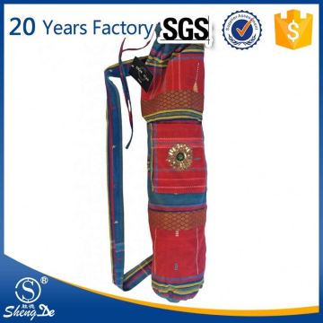 Shengde High Quality Organic Cotton Yoga Mat Bag With Side Pocket Wear Resistant Yoga Bag