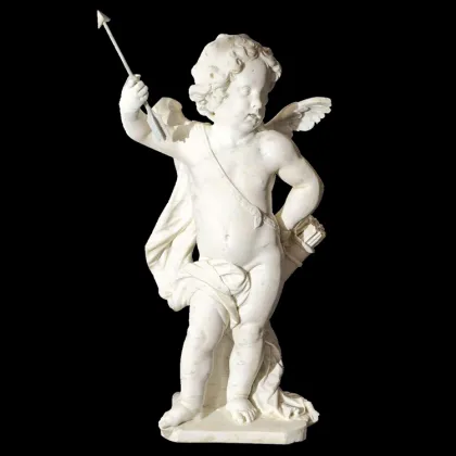 Stone small cherub angel marble cupid little boy angel statue
