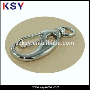 No MOQ customed shaped gold double end snap hook for bags