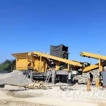 Ligne de concassage mobile pour l'exploitation minière, l'écrasement et la construction de la production globale