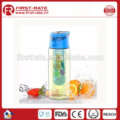 Colorlife 700ml Water Bottle Leak-Proof Fruit Infuser Bottle Plastic Bottle Tritan BPA Free